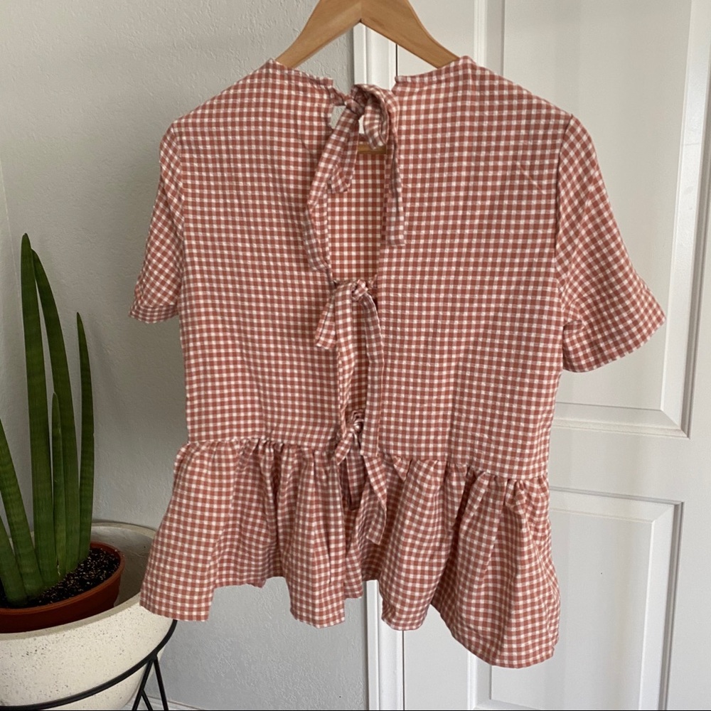 Plaid Ruffle Top - Picture 4 of 5